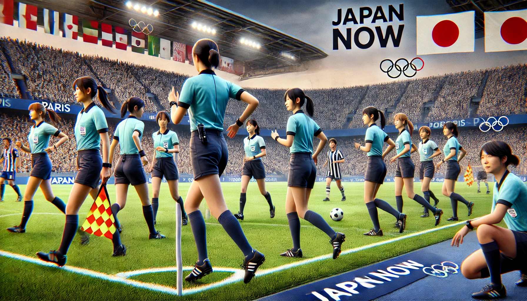 2024년 파리 올림픽, 올림픽 역사상 처음, 파리 올림픽 남자 축구 예선에 여성 심판진! ⚽️👩‍⚖️- "Japan NOW"