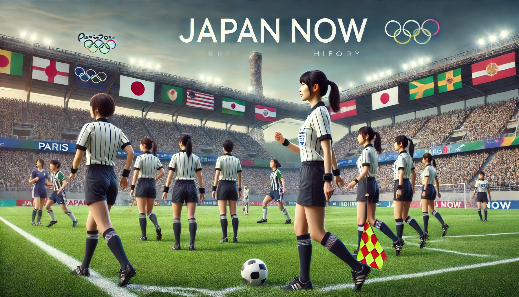 2024년 파리 올림픽, 올림픽 역사상 처음, 파리 올림픽 남자 축구 예선에 여성 심판진! ⚽️👩‍⚖️- "Japan NOW"