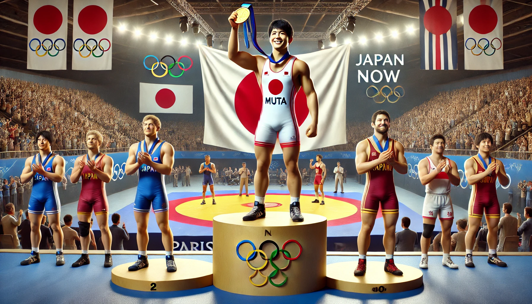 2024 파리 올림픽, 레슬링 남자 문타 켄이치로, 그레코로만형 60kg급 금메달 🥇🇯🇵- "Japan NOW"