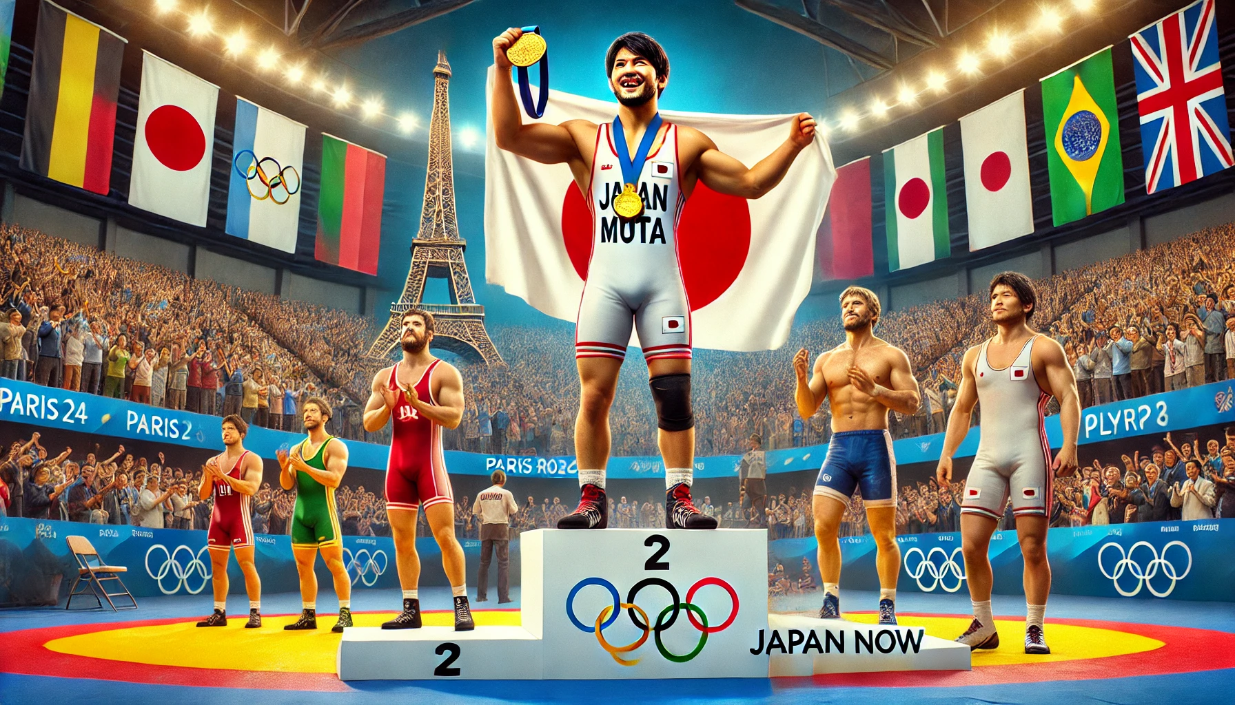 2024 파리 올림픽, 레슬링 남자 문타 켄이치로, 그레코로만형 60kg급 금메달 🥇🇯🇵- "Japan NOW"