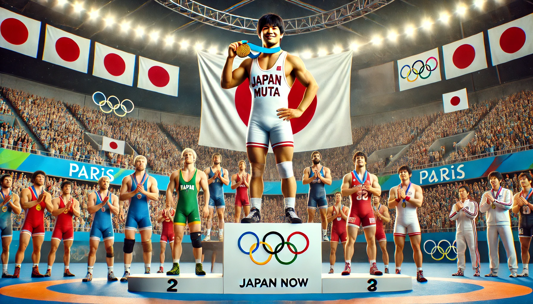 2024 파리 올림픽, 레슬링 남자 문타 켄이치로, 그레코로만형 60kg급 금메달 🥇🇯🇵- "Japan NOW"