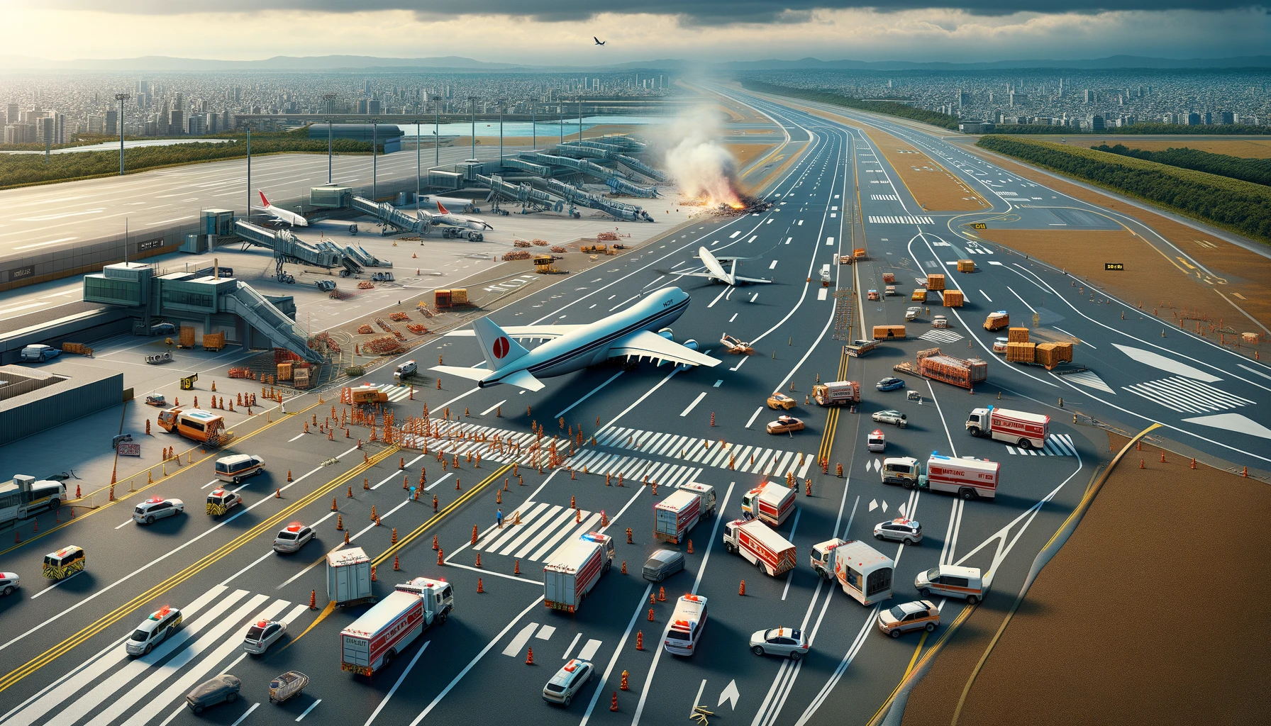 2024년 8월 나리타 공항, 화물기 긴급 착륙으로 활주로 하나 폐쇄 🚨🛬- "Japan NOW"