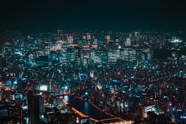 도쿄 시내 전경 사진