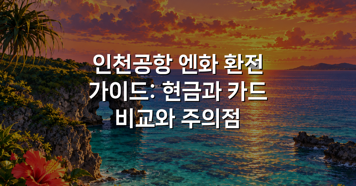 인천공항 엔화 환전 가이드: 현금과 카드 비교와 주의점