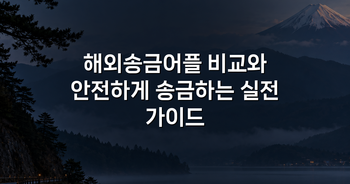 해외송금어플 비교와 안전하게 송금하는 실전 가이드