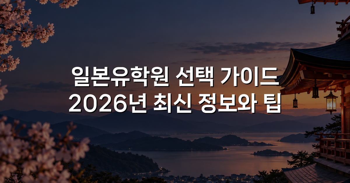 일본유학원 선택 가이드 2026년 최신 정보와 팁