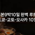 일본9박10일 완벽 루트: 도쿄-교토-오사카 10일