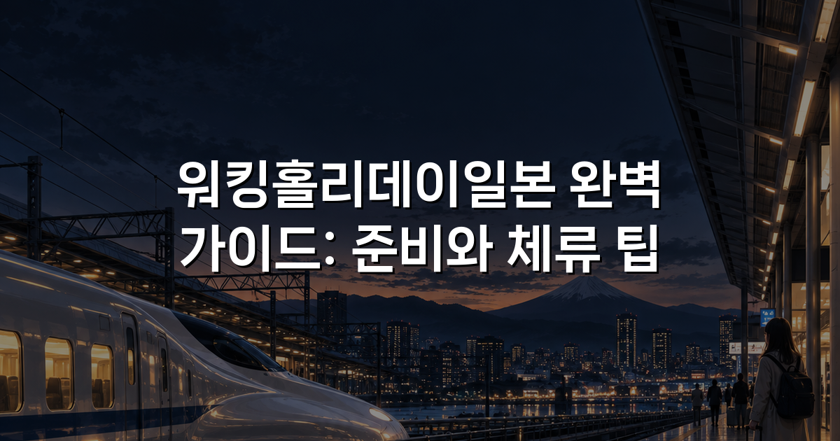 워킹홀리데이일본 완벽 가이드: 준비와 체류 팁