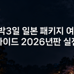 2박3일 일본 패키지 여행 가이드 2026년판 실전