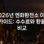 2026년 엔화환전소 이용 가이드: 수수료와 환율 비교