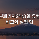일본패키지2박3일 유형별 비교와 실전 팁