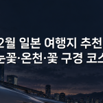 2월 일본 여행지 추천: 눈꽃·온천·꽃 구경 코스