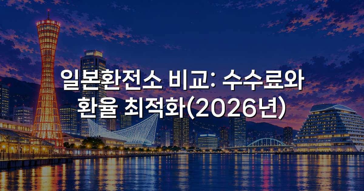 일본환전소 비교: 수수료와 환율 최적화(2026년)