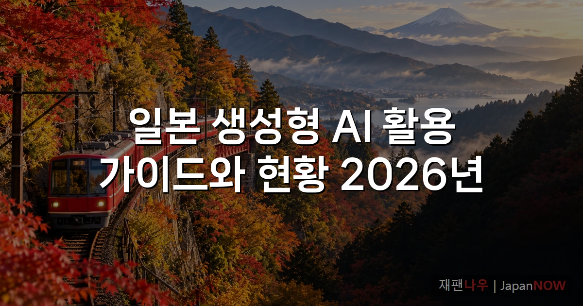 일본 생성형 AI 활용 가이드와 현황 2026년